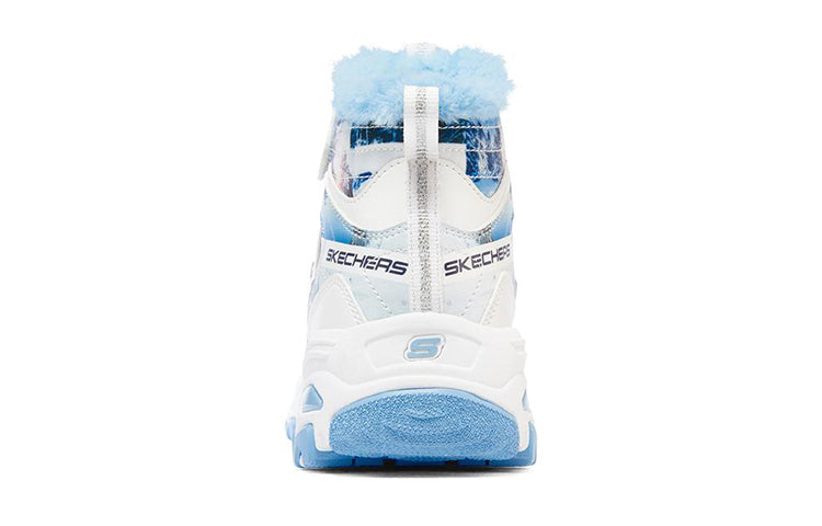 (GS) Skechers D'lites Boots 'White Blue' 302532L-WBL