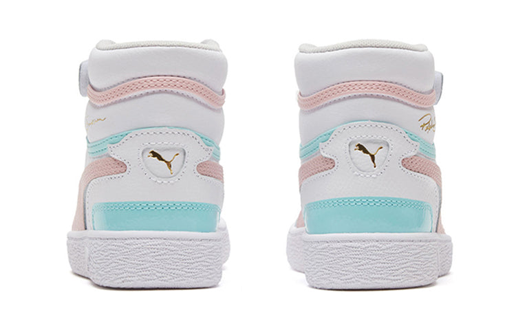 PUMA Ralph Sampson Mid Autumn (Big Kids) Casual Shoes White/Blue/Pink 373811-03