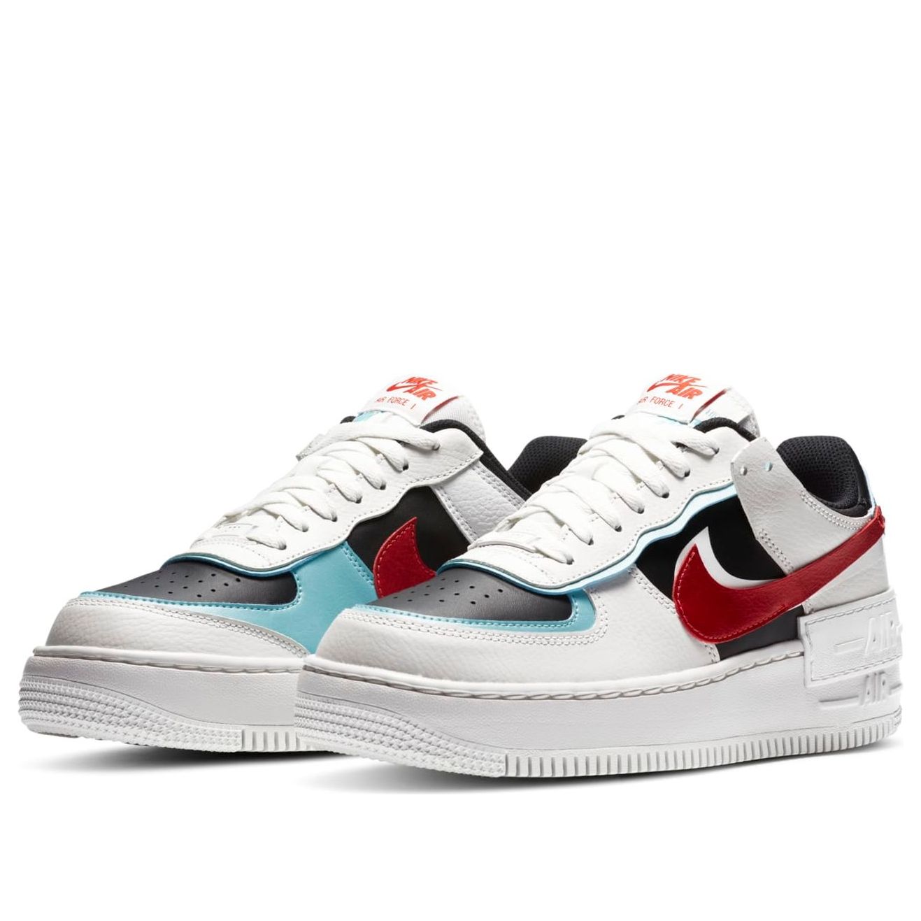 (WMNS) Nike Air Force 1 Shadow 'White Bleached Aqua' DA4291-100