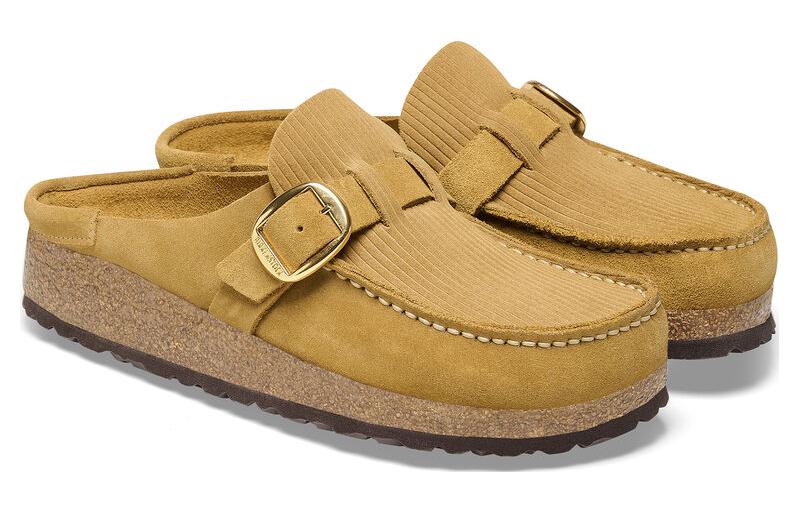 (WMNS) Birkenstock Buckley Suede Embossed 'Corduroy Cork Brown' 1026235