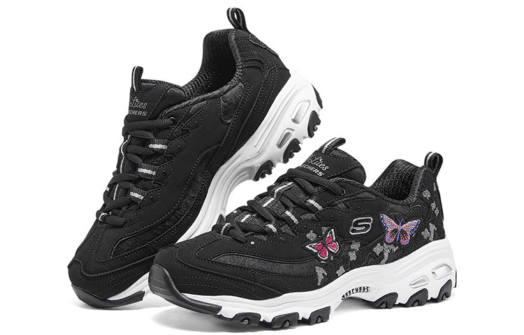 (WMNS) Skechers D'Lites 'Black' 149908-BLK
