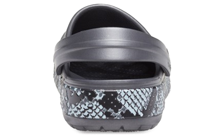 (WMNS) Crocs Snake Pattern graphite black Sandals 206380-02W