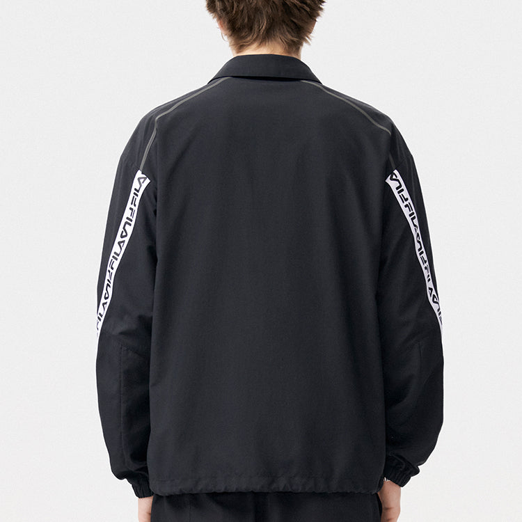 FILA FUSION Tokyo Studio Colorblock Woven Jacket Couple Style Black T11U126702F-BK