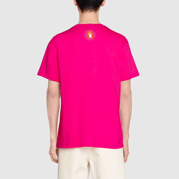 Kai x Gucci Crossover SS21 Loose Round Neck Short Sleeve Purple Red 548334-XJDJI-5251
