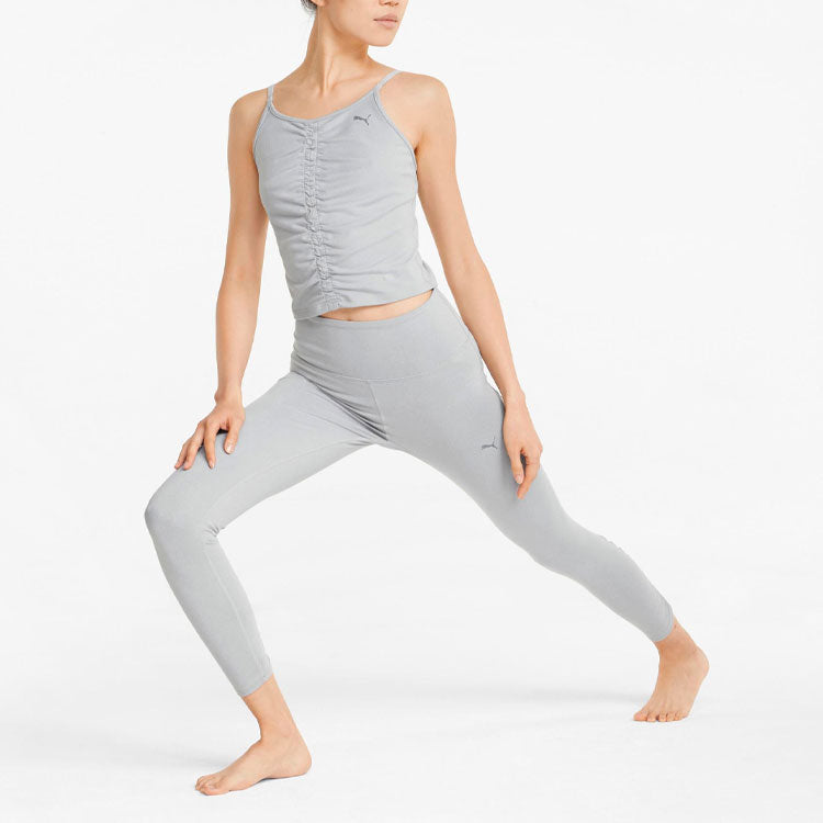 (WMNS) PUMA STUDIO FOUNDATION RUCHED Bra Top 'Grey' 521604-04