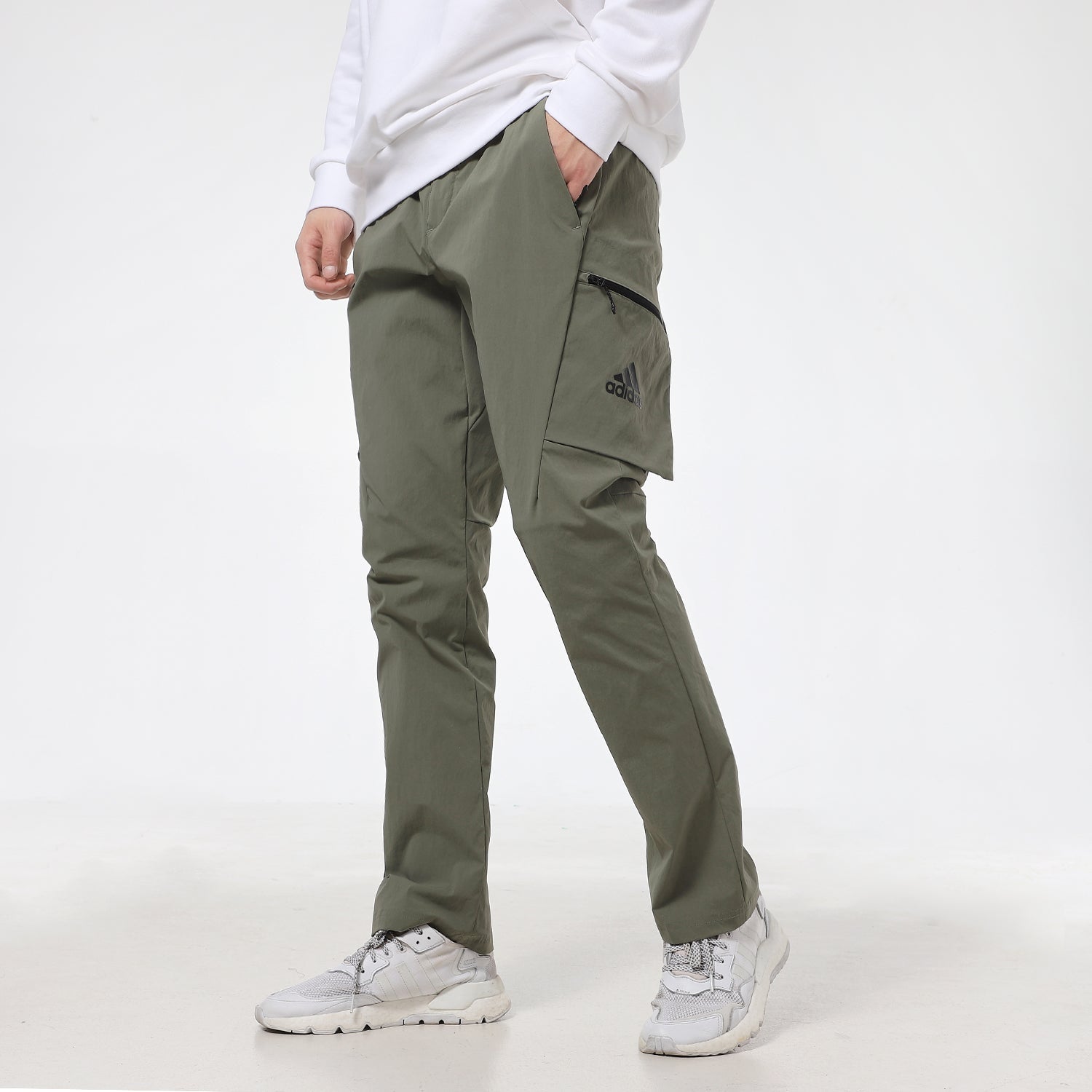 adidas Stretch Pant Athleisure Casual Sports Big Pocket Woven Long Pants GN7358