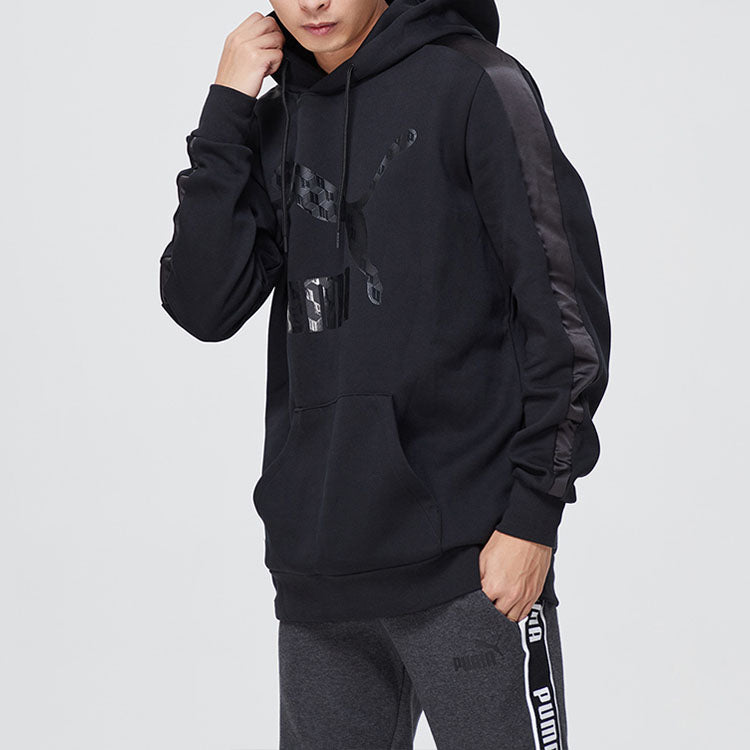 PUMA Casual Printing hooded Long Sleeves Black 596739-01
