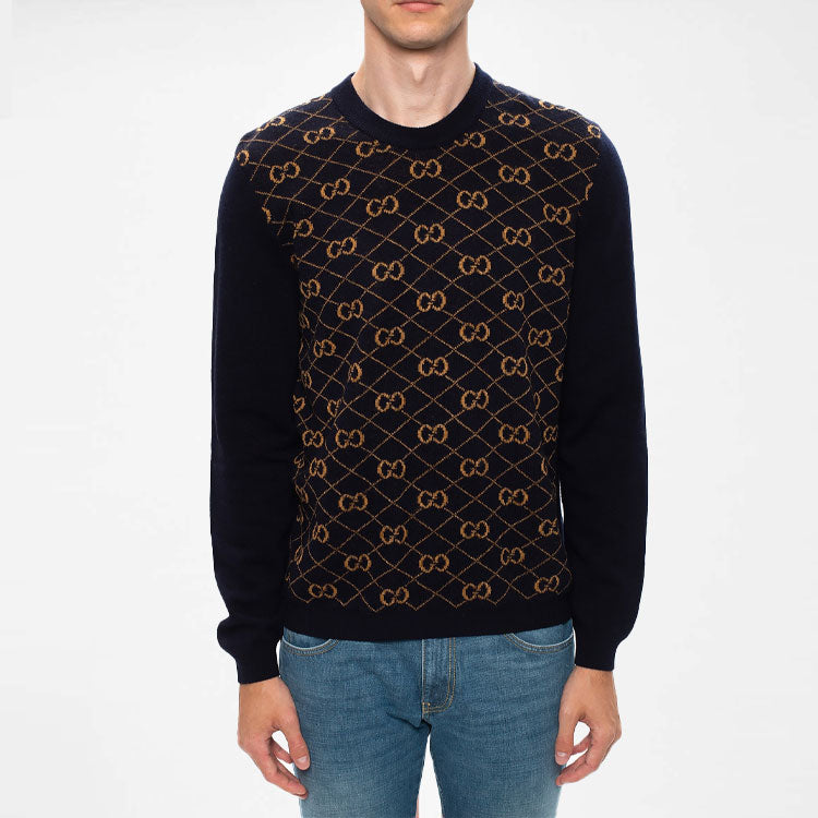 Men's Gucci GG Knit Navy Blue 626288-XKBFB-4795