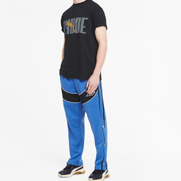PUMA x RHUDE Crossover Chest logo Printing Short Sleeve Black 596757-51