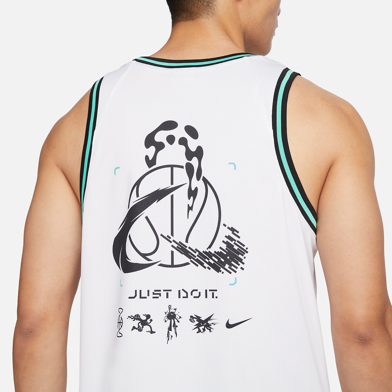 Nike DNA Unlock Your Space Basketball Jersey 'White' FJ7228-100
