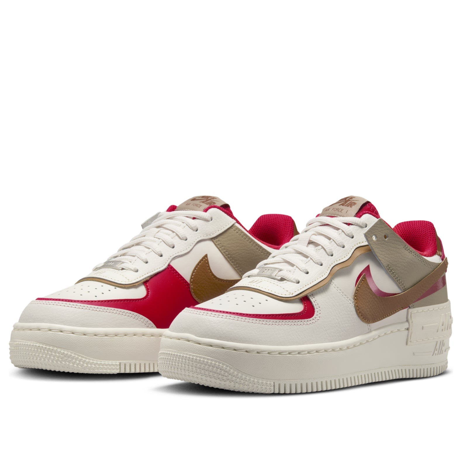 (WMNS) Nike Air Force 1 Shadow 'Phantom Fire Red Khaki' HQ3400-030