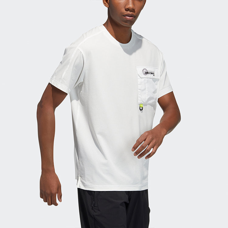 adidas Gw Ss Tee Outdoor Round Neck Pullover Sports Short Sleeve White T-Shirt HB8914