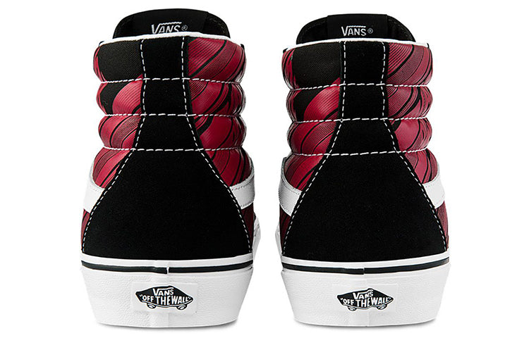 Vans SK8-Hi Retro Casual Skate Shoes Unisex Black Red VN0A4U3C2C5