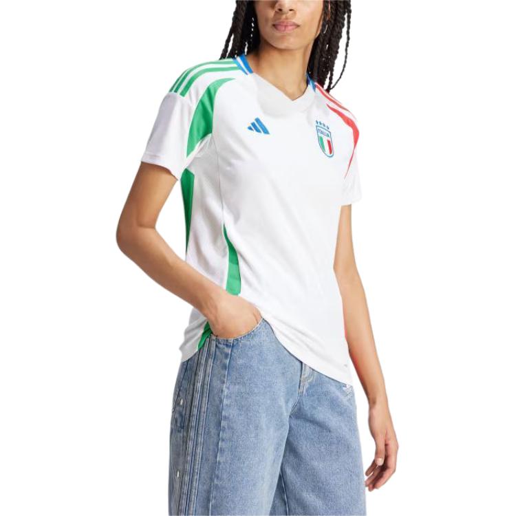 (WMNS) adidas Italy 24 Away Jersey Asia Sizing 'White' IQ0489
