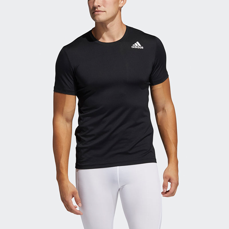 adidas TF Turf Ss Ftd Round Neck Sports Short Sleeve Black GM5040