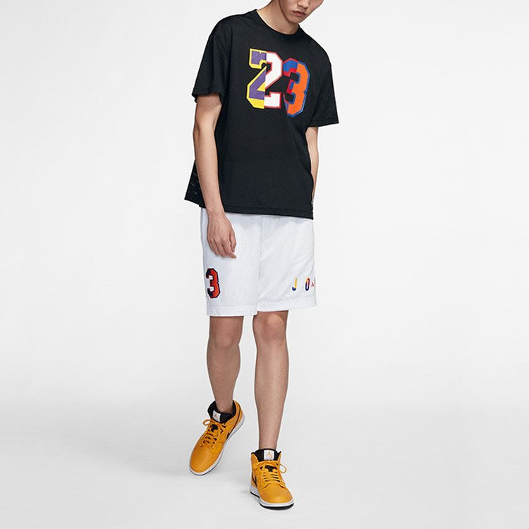 Air Jordan 23 Printing Mesh Short Sleeve Black AV0117-010