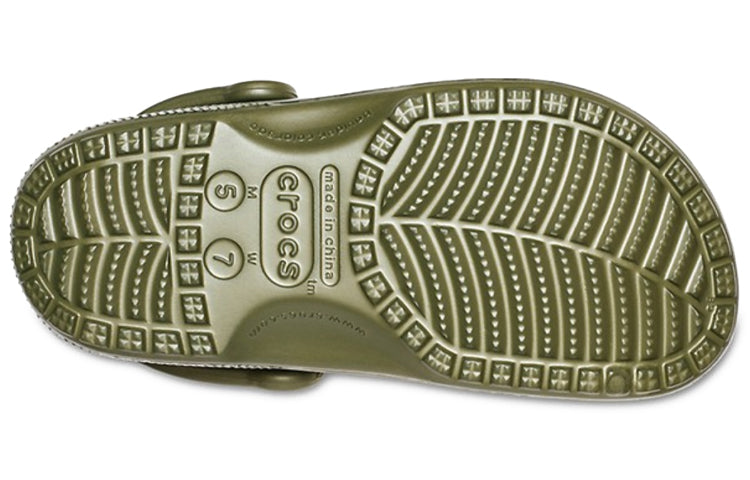 Crocs Classic Clog Camouflage Printing Beach Army Green Sandals 206454-309