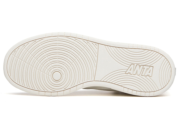 (WMNS) ANTA Skateboarding Series Sneakers High 'Ivory' 122138071-1