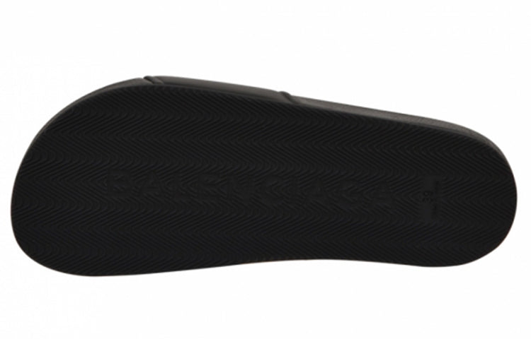 (WMNS) Balenciaga Wave Logo Slippers Sandals Black 506351WAM001091