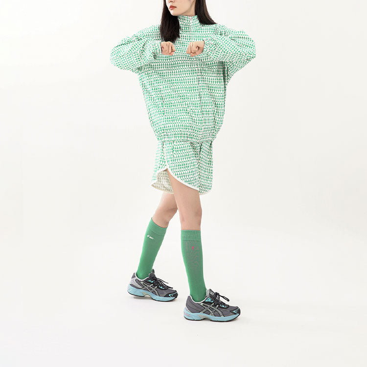 ASICS x 8ON8 Crossover logo Casual Sports Full Print Stand Collar Jacket Couple Style Green 2203A124-300