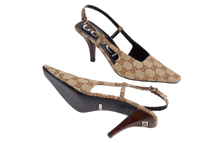 (WMNS) Gucci GG slingback pump 'Beige' 675420-KY980-9763