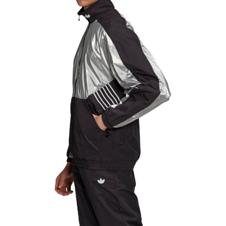 adidas originals TLM 02 Trackt Colorblock Sports Stand Collar Jacket Black GD5801