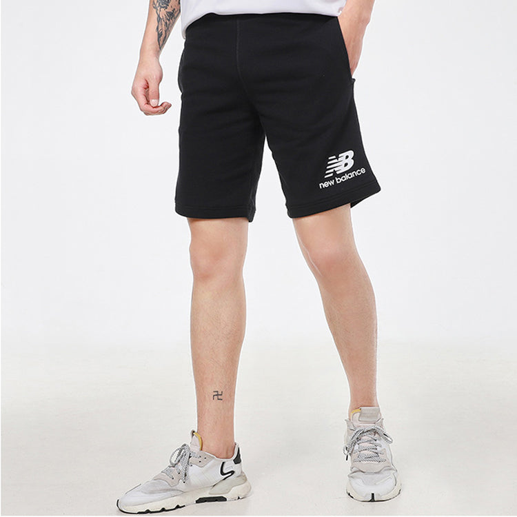New Balance Essentials Stacked Logo Shorts Asia Sizing 'Black' AMS03558-BK