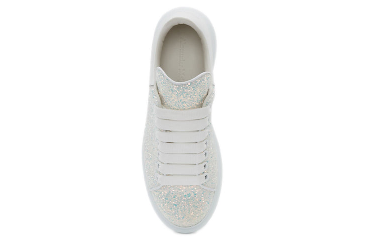 (WMNS) Alexander McQueen Oversized Glitter Sneaker 'Silver' 558944W4SA18316