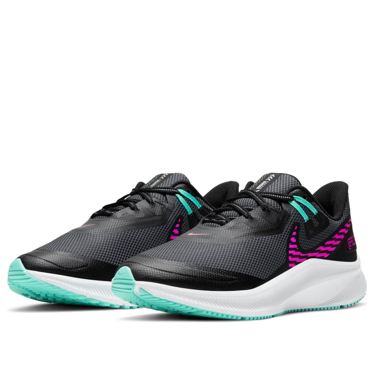 (WMNS) Nike Quest 3 Shield 'Black Fire Pink Mist' CQ8893-010