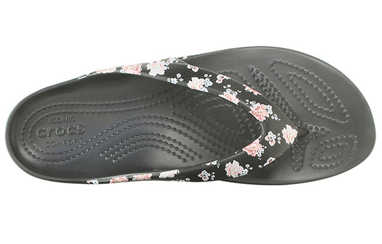 (WMNS) Crocs Kadee 2 Printed Flip Flops 'Floral Black' 205998-97J