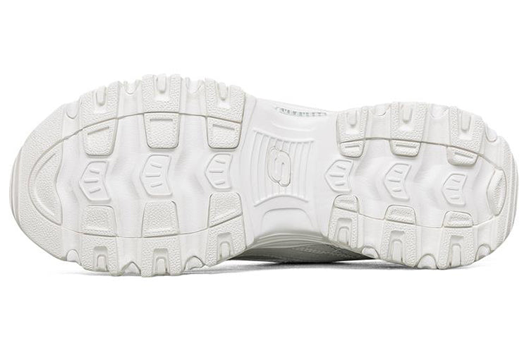 (WMNS) Skechers D'Lites 1.0 Low Running Shoes White 149465-WHT