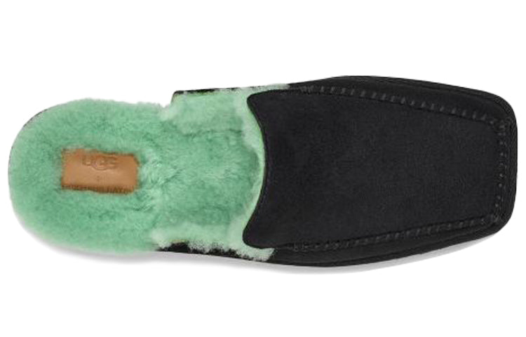 UGG Block Slide Black Green Slippers 'Grey Green' 1109892-BATH