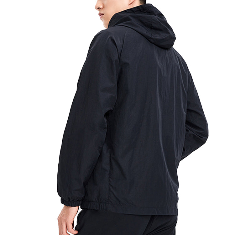 Li-Ning Logo Cardigan hooded track Jacket Black AFDQ009-1