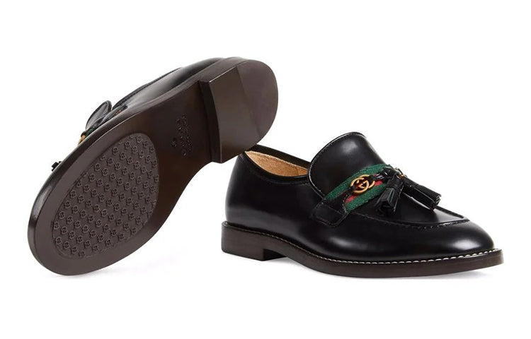 (GS) Gucci Loafers With Web Detail 'Black' 662190-1PKE0-1063