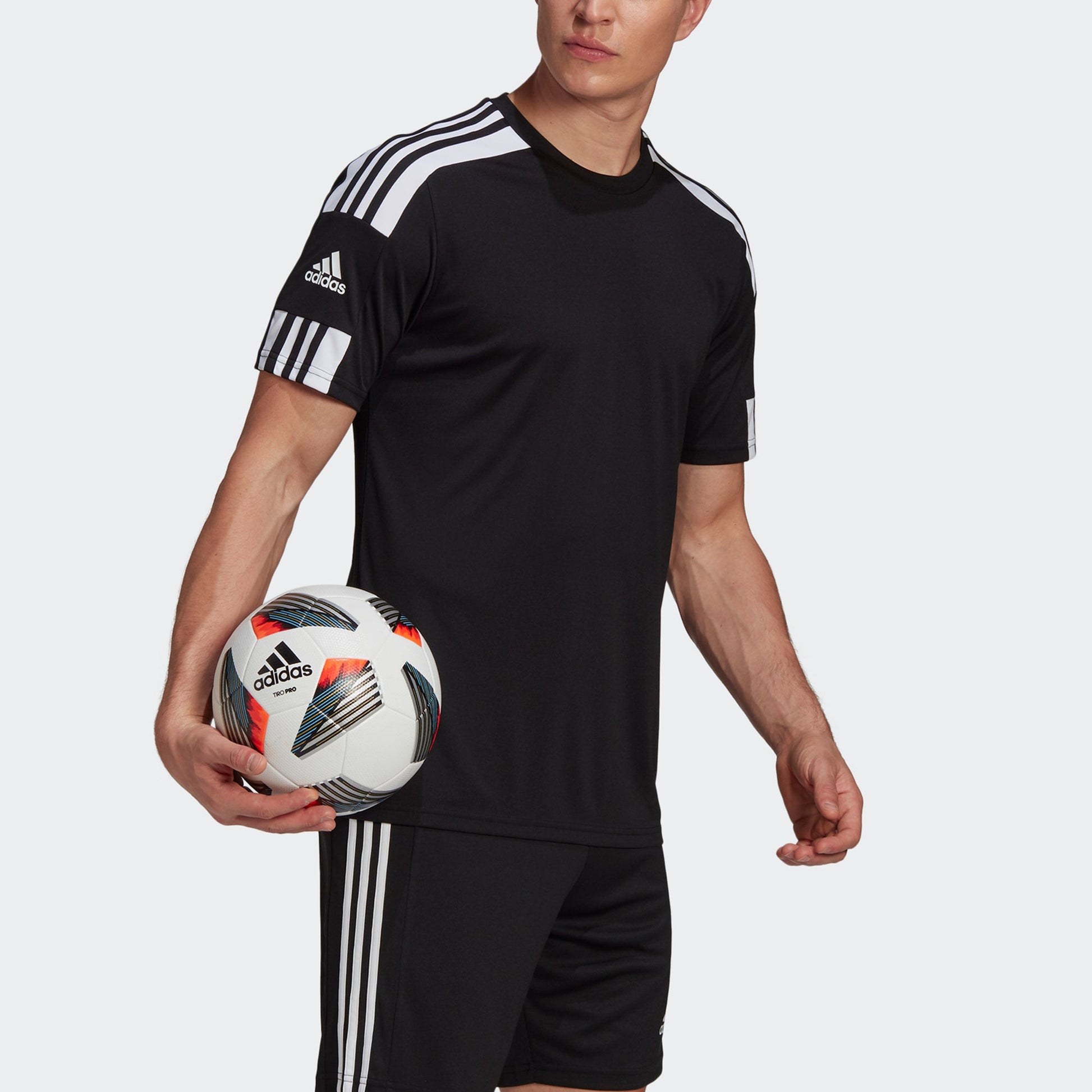 adidas Squad 21 Jsy Ss Soccer/Football Casual Sports Short Sleeve Jersey Black GN5720