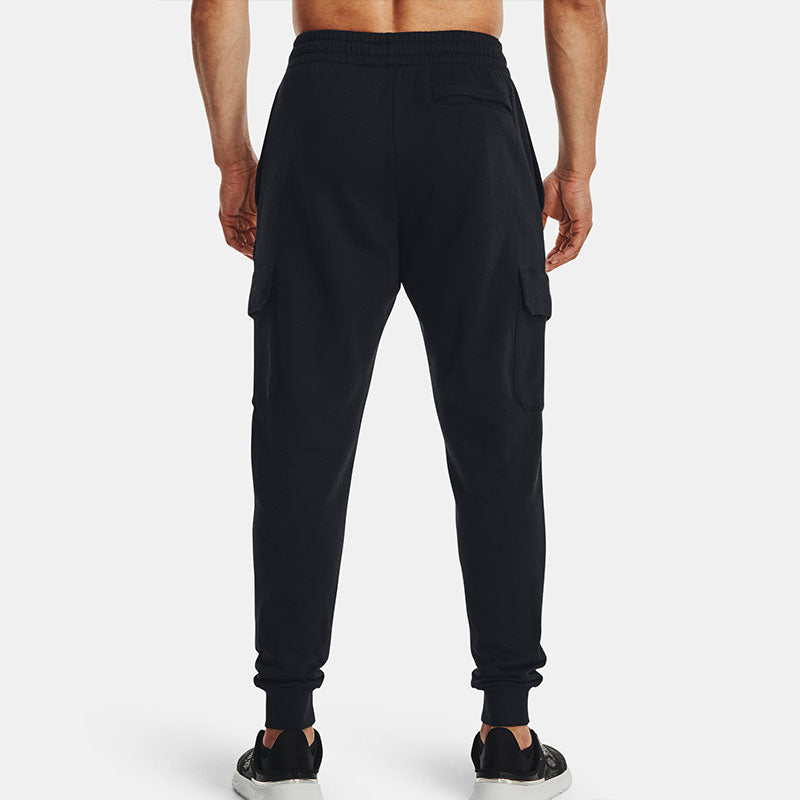 Under Armour Rival Fleece Cargo Joggers 'Black White' 1382134-001