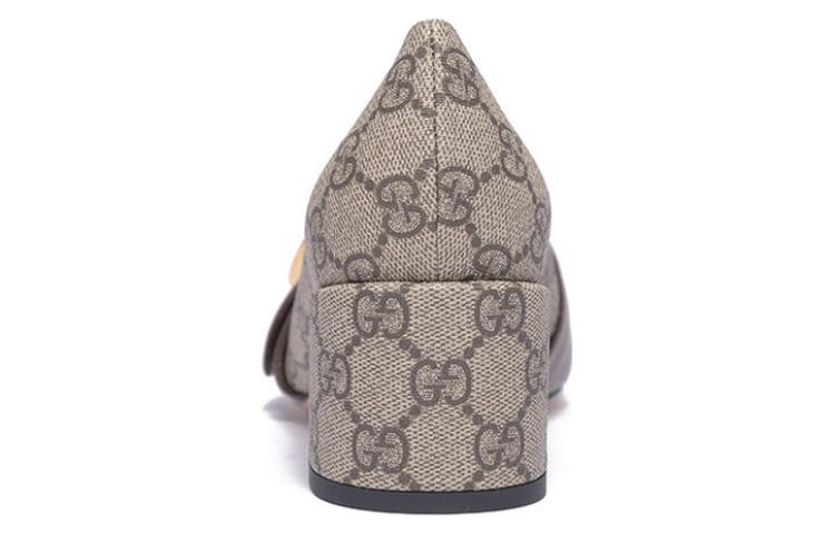 (WMNS) Gucci Blondie pump GG Supreme canvas 'Beige Ebony' 701711-9I650-9769