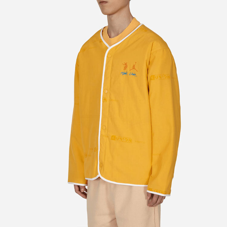 Air Jordan x union Crossover Solid Color Printing Logo reversible Long Sleeves Jacket Asia Edition Yellow DJ9519-771