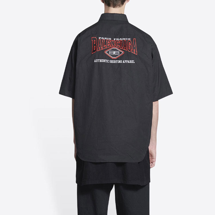Balenciaga BB Authentic Jersey Apparel Shirt 'Black' 699057TYB181000