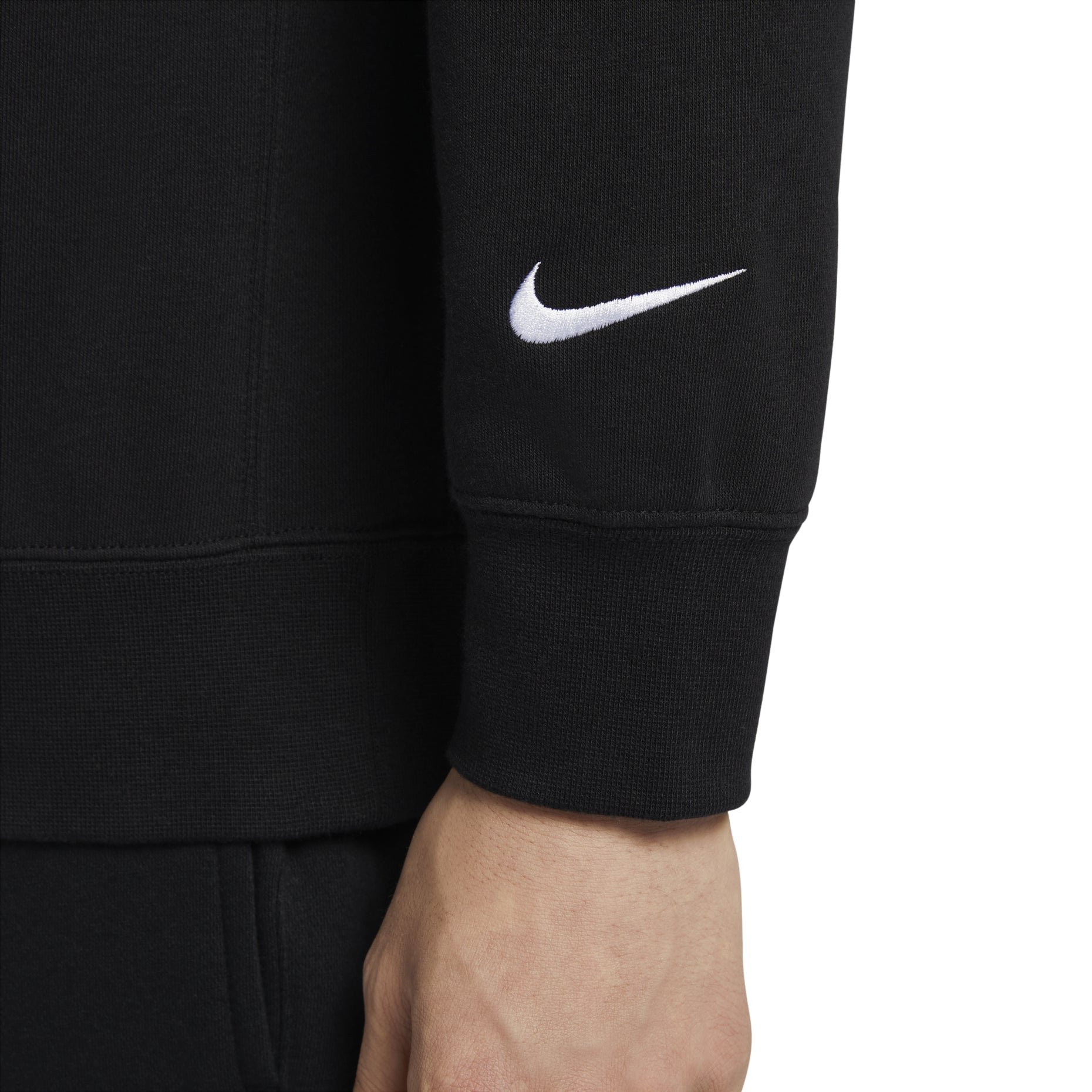 Nike French Terry Crew-Neck Sweatshirt 'Black' FZ5203-010