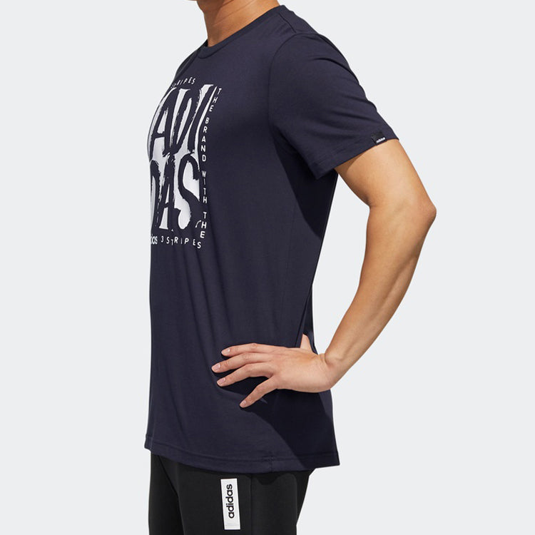 adidas M Stmp T Training Sports Short Sleeve Black FM6246