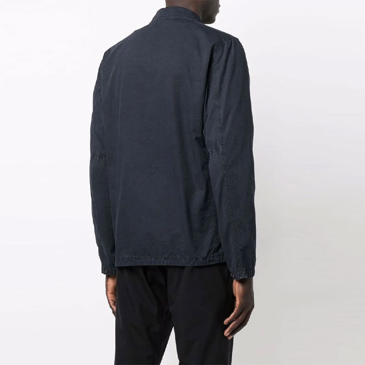 STONE ISLAND 2 Pocket Brushed Cotton Shirt Jacket 'Navy' 7515113WN-V0120