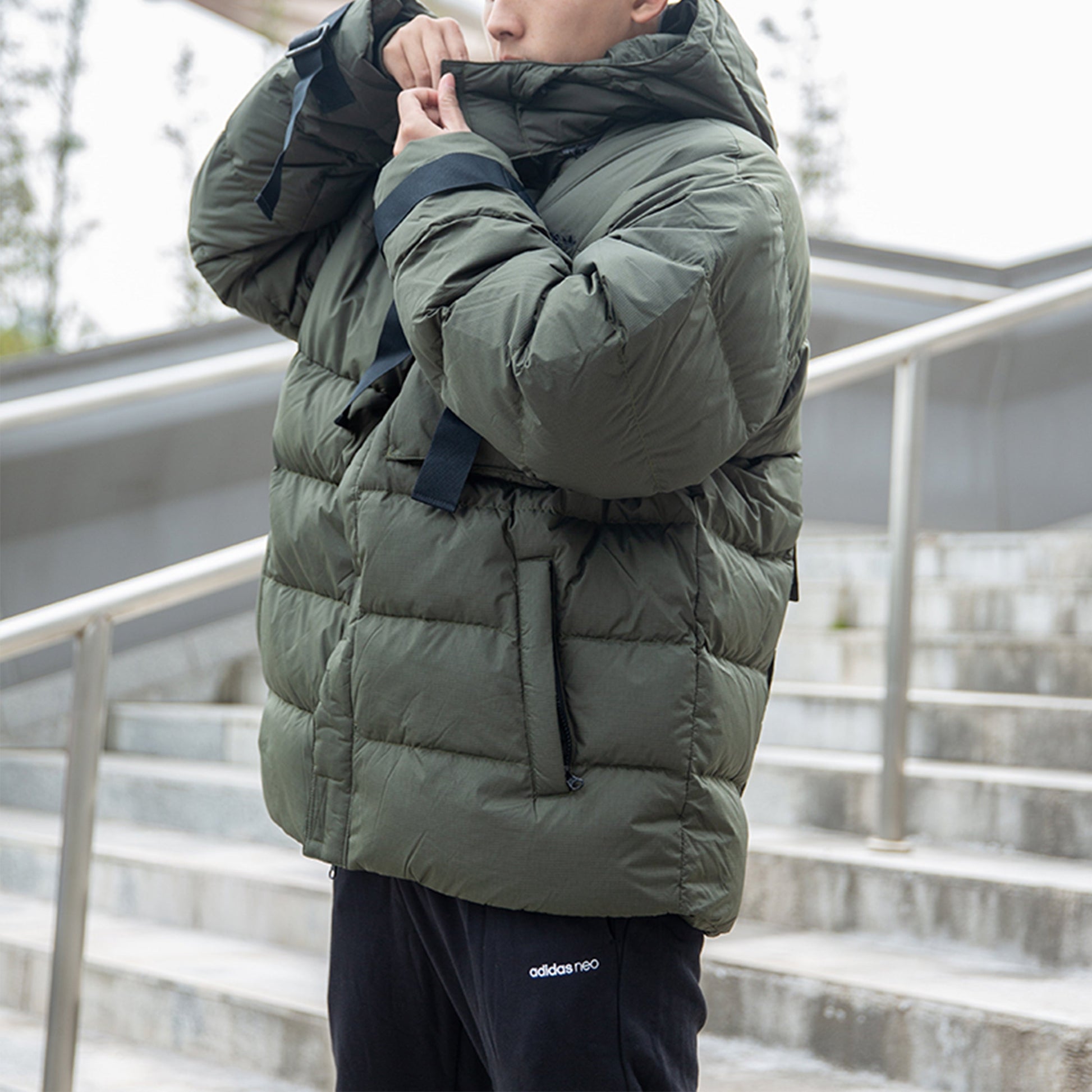 adidas originals Utility Duck Down Winter Jacket Green GD5612