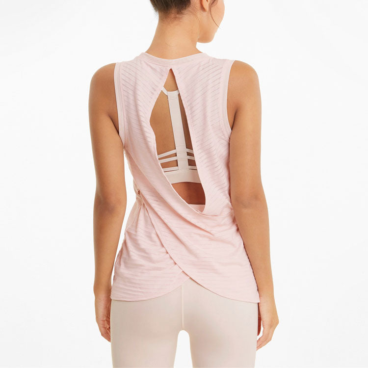 (WMNS) PUMA Studio Burnout Training Tank Top 'Pink' 520225-27