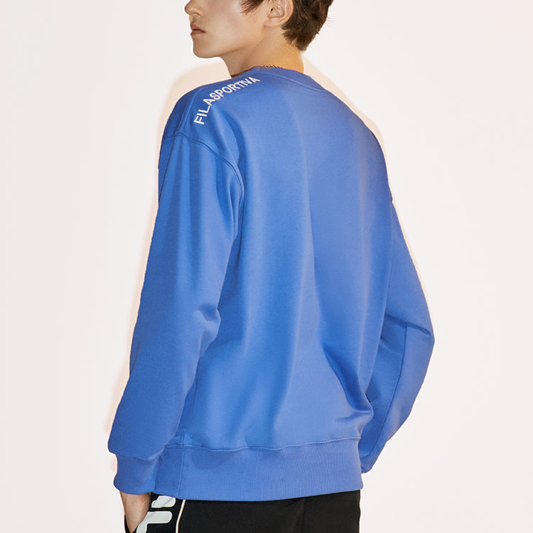 FILA FUSION Alphabet Logo Printing Sports Pullover Unisex Blue T11U038205A-BU