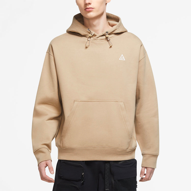 Nike ACG Series Embroidered Logo hooded Pullover Long Sleeves Khaki CW4490-247