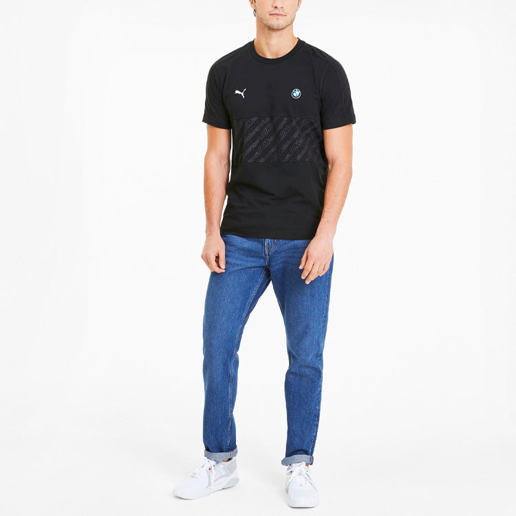 PUMA x BMW Motorsport T7 T-Shirt 'Black White' 596096-01