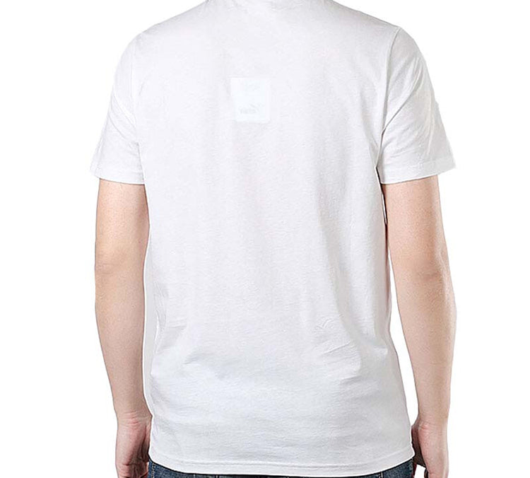 PUMA Graphic Tee Box Logo Living Series Short Sleeve White 598245-52