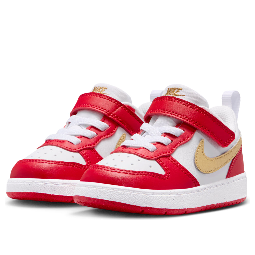 (TD) Nike Court Borough Low Recraft 'White Metallic Gold University Red' DV5458-137