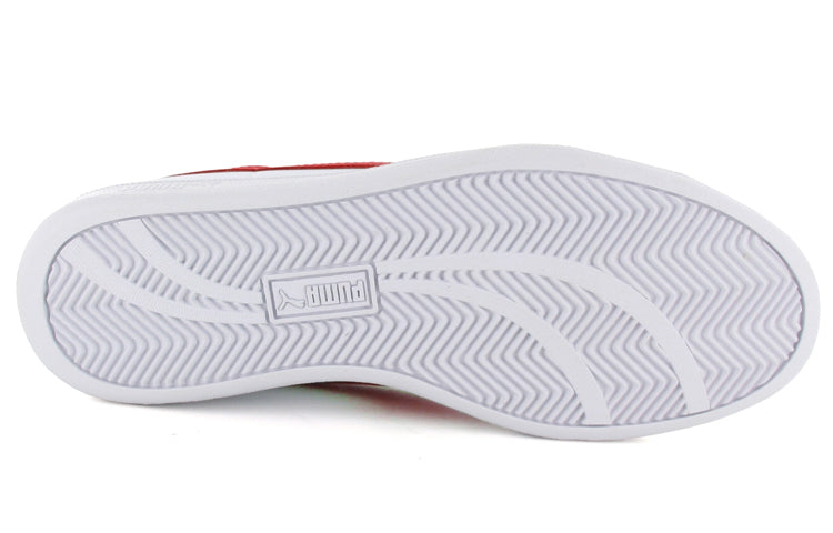 PUMA Suede Platform Animal Casual Board Shoes White/Red 356722-09